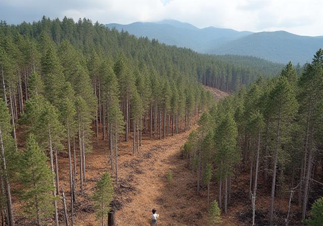 산불 피해 후 복원 작업이 이루어지는 강원도 산림